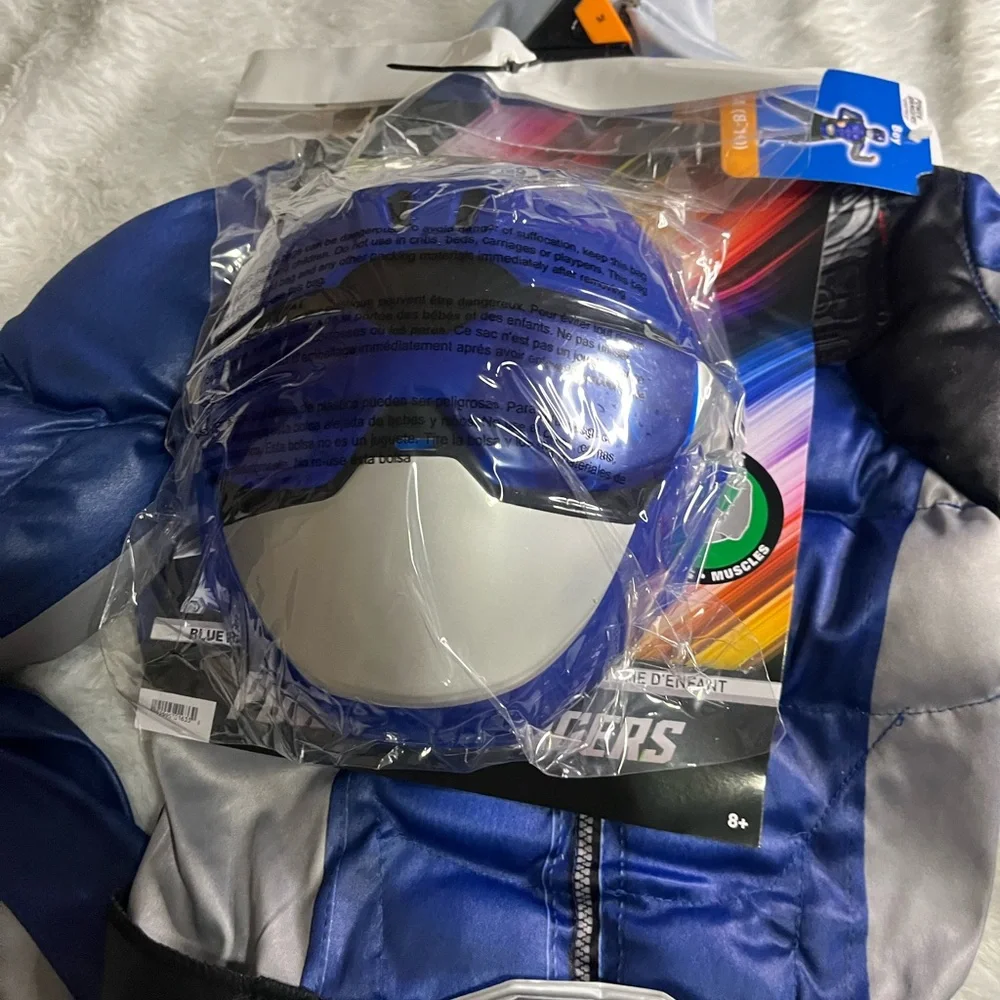 Power Rangers Beast Morphers Blue Power Ranger Halloween Costume Size M 8-10
